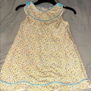 Remember Nguyen Floral Kids Dress with Blue Highlights